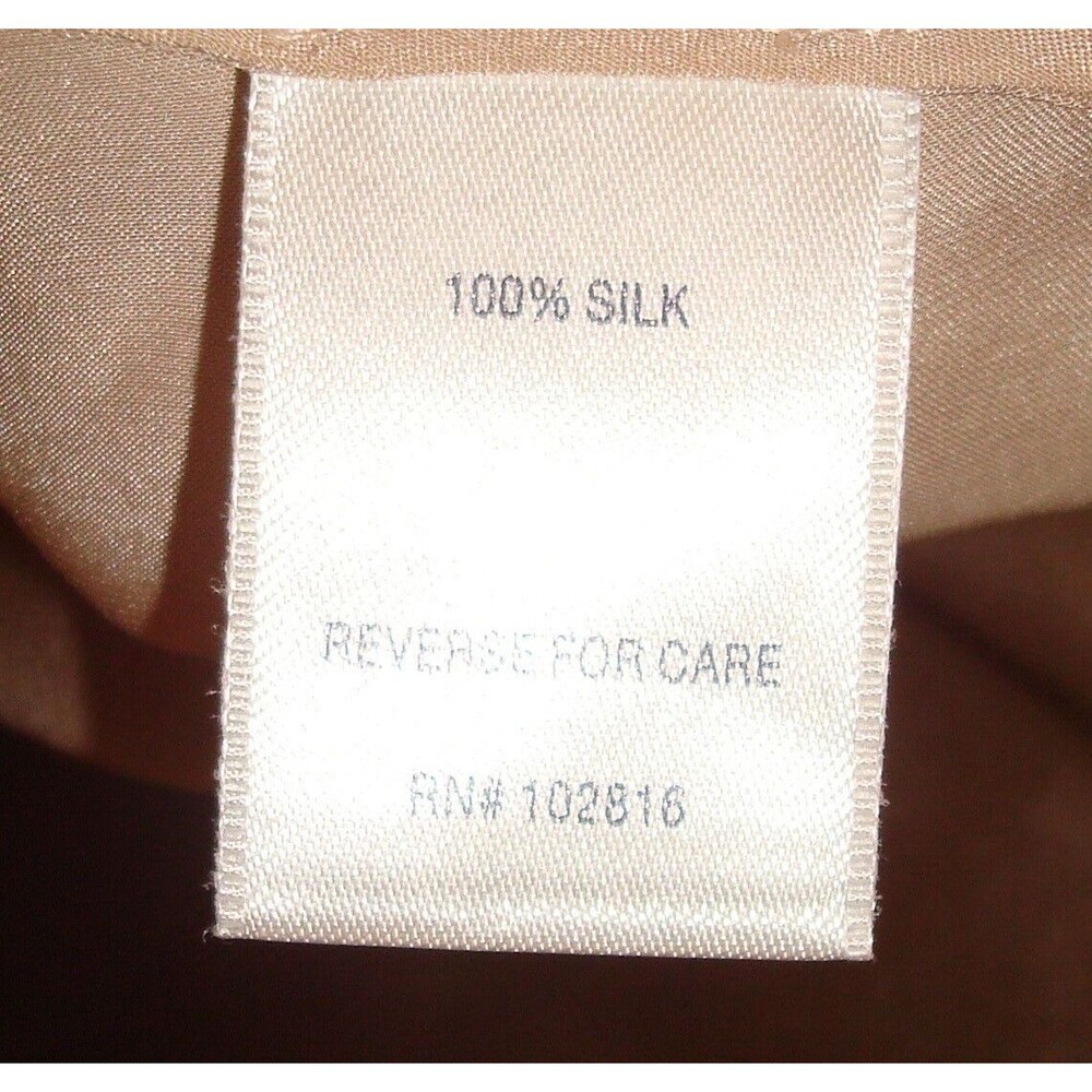 NWT New Ryllace 20 Silk Blouse Cami Beige Champagne Tank Camisole Top Plus Shiny - Picture 13 of 13
